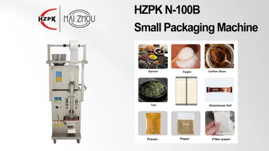 Hzpk - Bolsa de plástico para té (vaina de maní granular, automática, para especias, tamaño pequeño)