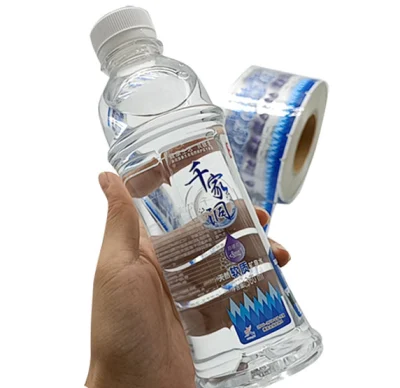 Etiqueta adhesiva personalizada Etiqueta de agua mineral transparente impermeable Etiqueta adhesiva de botella de plástico Etiqueta de bebida