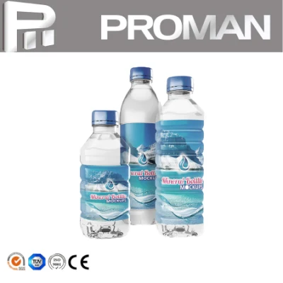 Etiquetas de impresión personalizadas Etiquetas de PVC con funda retráctil para botellas de plástico de agua mineral